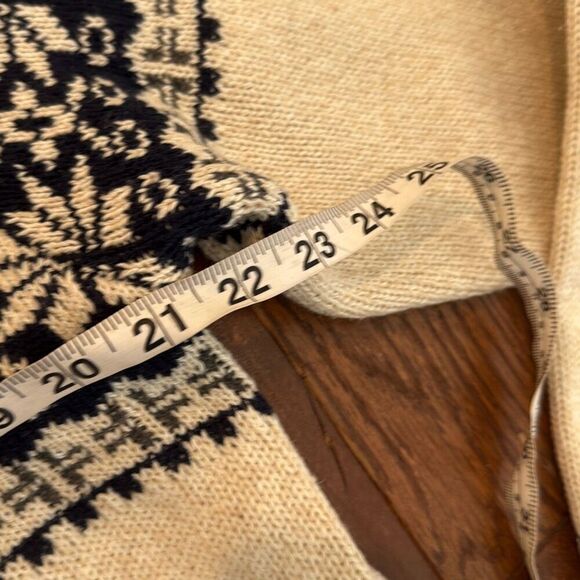 Men’s jacquard fairisle full zip sweater size large - Picture 6 of 10